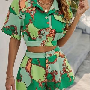 Cute two piece short set